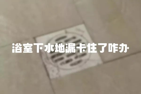 浴室下水地漏卡住了咋辦