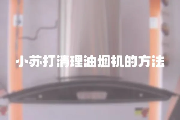小蘇打清理油煙機的方法
