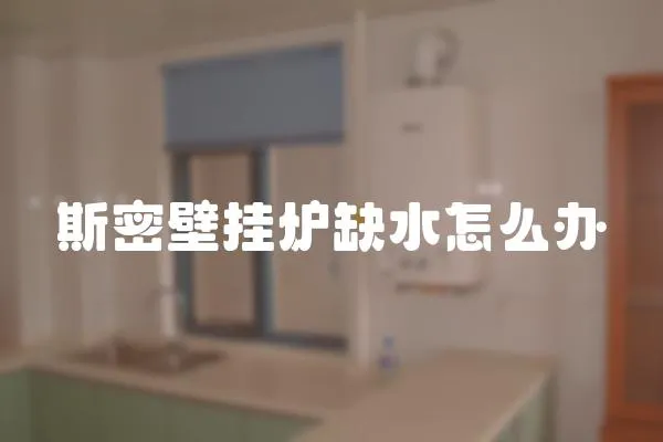 斯密壁掛爐缺水怎么辦