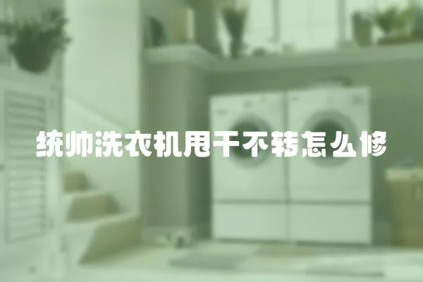 統帥洗衣機甩干不轉怎么修