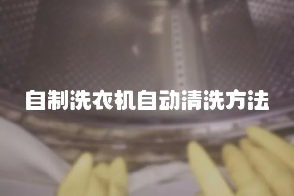 自制洗衣機自動清洗方法
