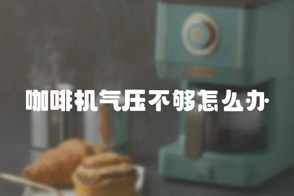 咖啡機氣壓不夠怎么辦