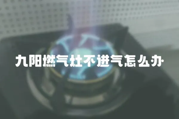九陽燃氣灶不進氣怎么辦