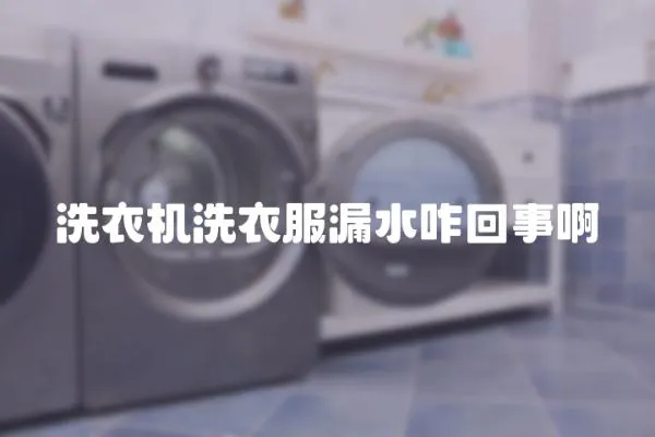 洗衣機洗衣服漏水咋回事啊