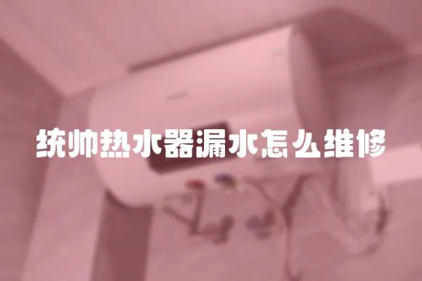 統帥熱水器漏水怎么維修