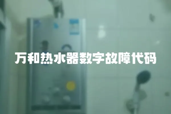 萬和熱水器數字故障代碼