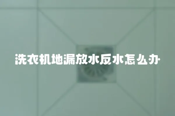 洗衣機地漏放水反水怎么辦