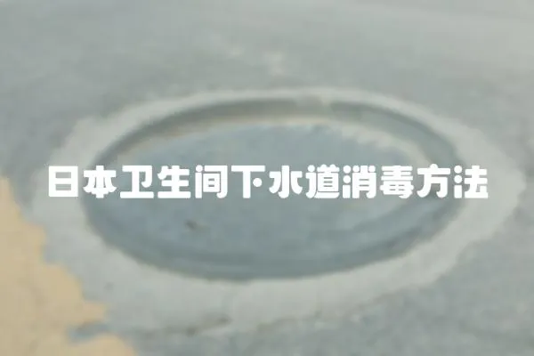 日本衛(wèi)生間下水道消毒方法