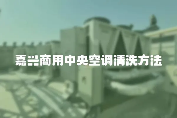 嘉興商用中央空調(diào)清洗方法