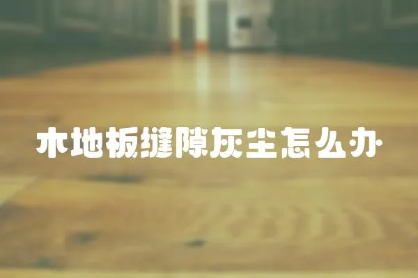 木地板縫隙灰塵怎么辦