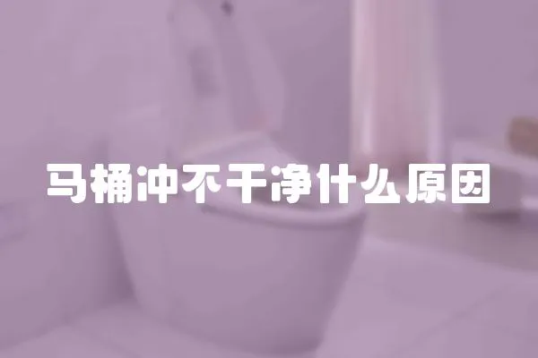 馬桶沖不干凈什么原因
