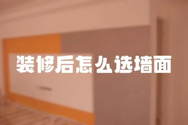 裝修后怎么選墻面