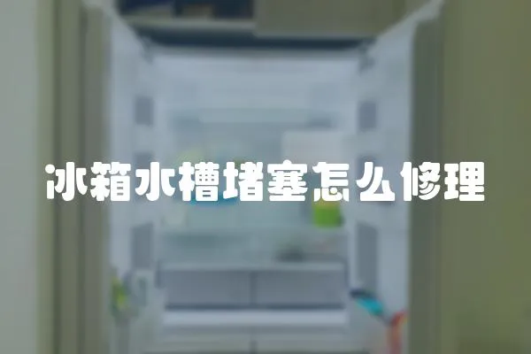 冰箱水槽堵塞怎么修理