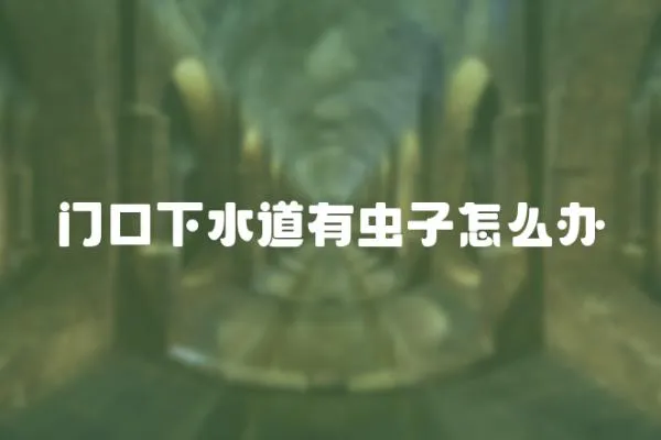 門口下水道有蟲子怎么辦