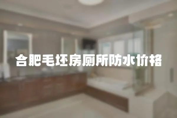 合肥毛坯房廁所防水價格