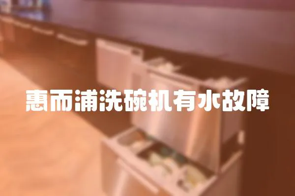惠而浦洗碗機有水故障