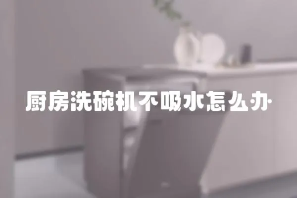 廚房洗碗機不吸水怎么辦