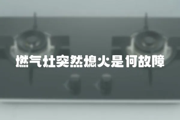 燃氣灶突然熄火是何故障