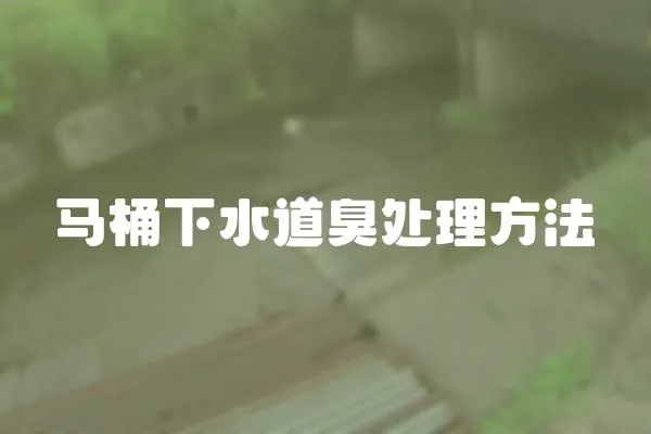 馬桶下水道臭處理方法