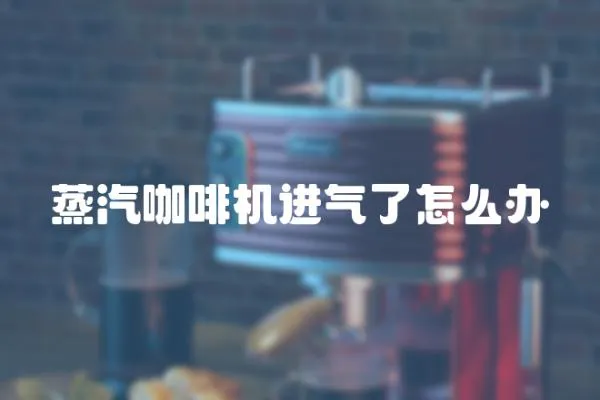 蒸汽咖啡機(jī)進(jìn)氣了怎么辦