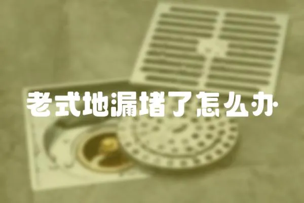 老式地漏堵了怎么辦