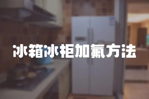 冰箱冰柜加氟方法
