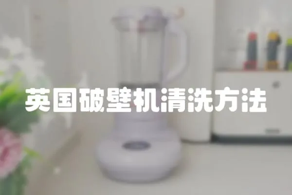 英國破壁機清洗方法