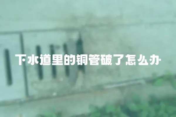 下水道里的銅管破了怎么辦