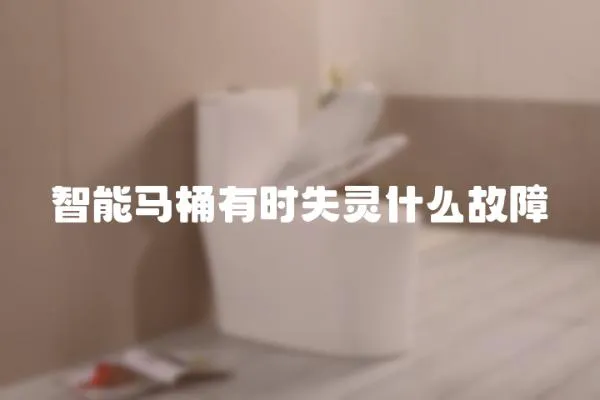 智能馬桶有時失靈什么故障