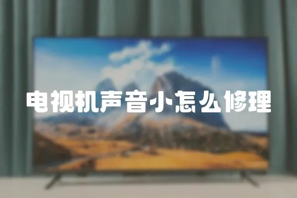 電視機聲音小怎么修理