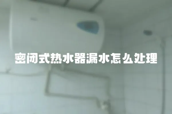 密閉式熱水器漏水怎么處理