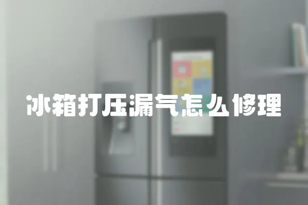冰箱打壓漏氣怎么修理