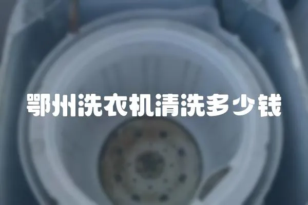 鄂州洗衣機(jī)清洗多少錢