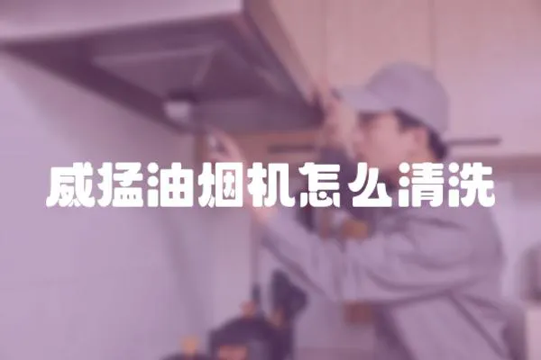 威猛油煙機怎么清洗