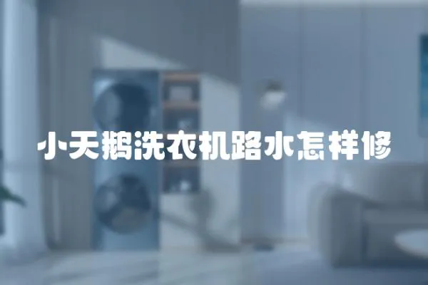 小天鵝洗衣機路水怎樣修