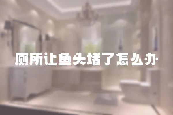 廁所讓魚頭堵了怎么辦