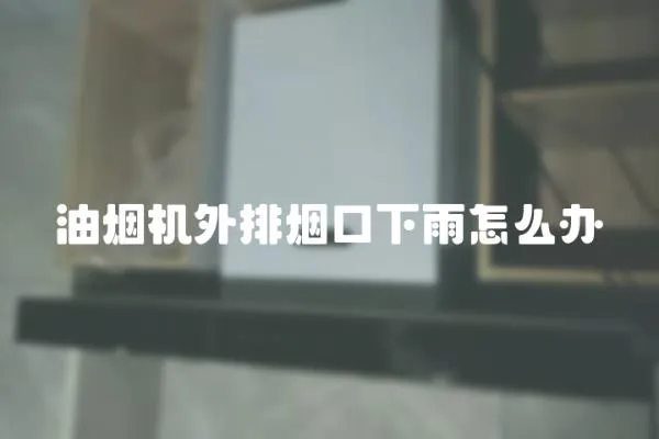 油煙機外排煙口下雨怎么辦
