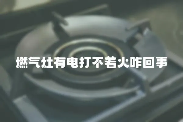 燃氣灶有電打不著火咋回事