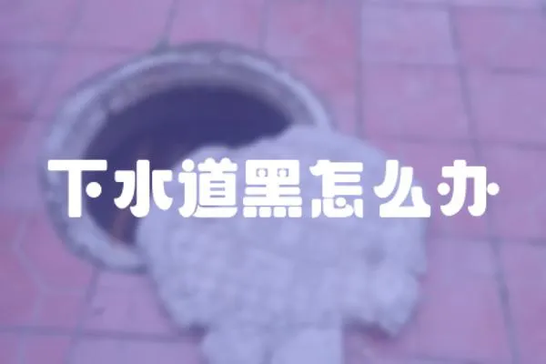 下水道黑怎么辦