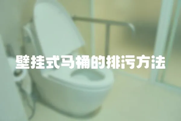 壁掛式馬桶的排污方法