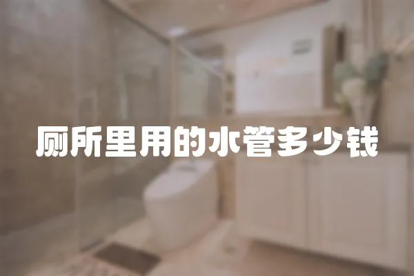 廁所里用的水管多少錢