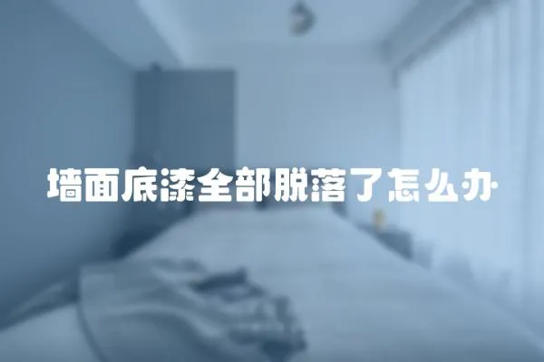 墙面底漆全部脱落了怎么办