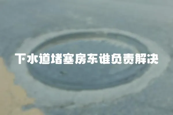 下水道堵塞房東誰負責解決