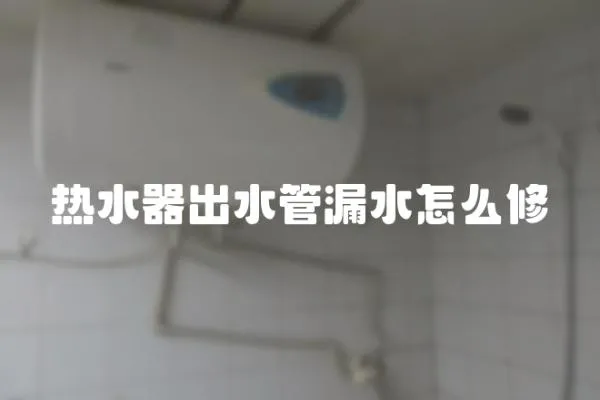 熱水器出水管漏水怎么修