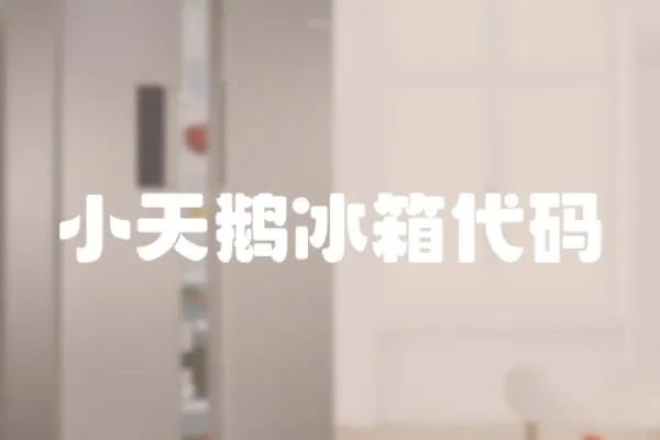 小天鵝冰箱代碼