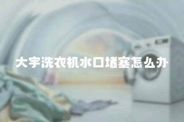 大宇洗衣機水口堵塞怎么辦