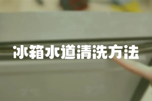 冰箱水道清洗方法