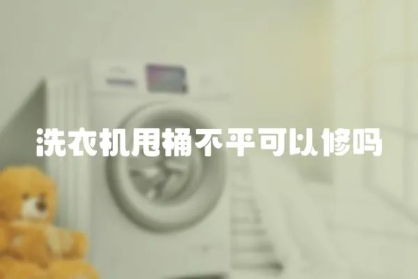 洗衣機甩桶不平可以修嗎