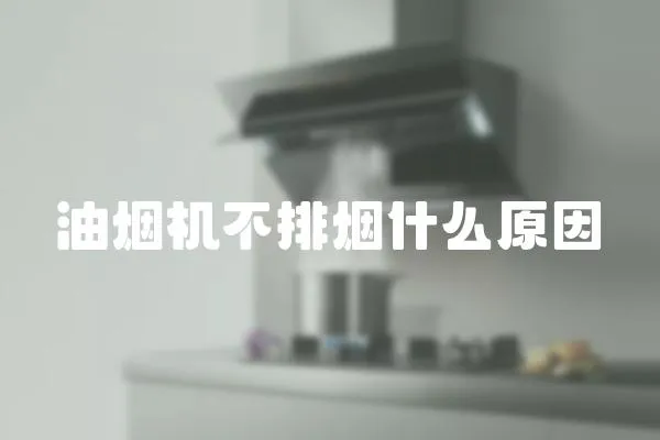 油煙機(jī)不排煙什么原因