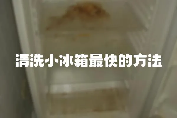 清洗小冰箱最快的方法